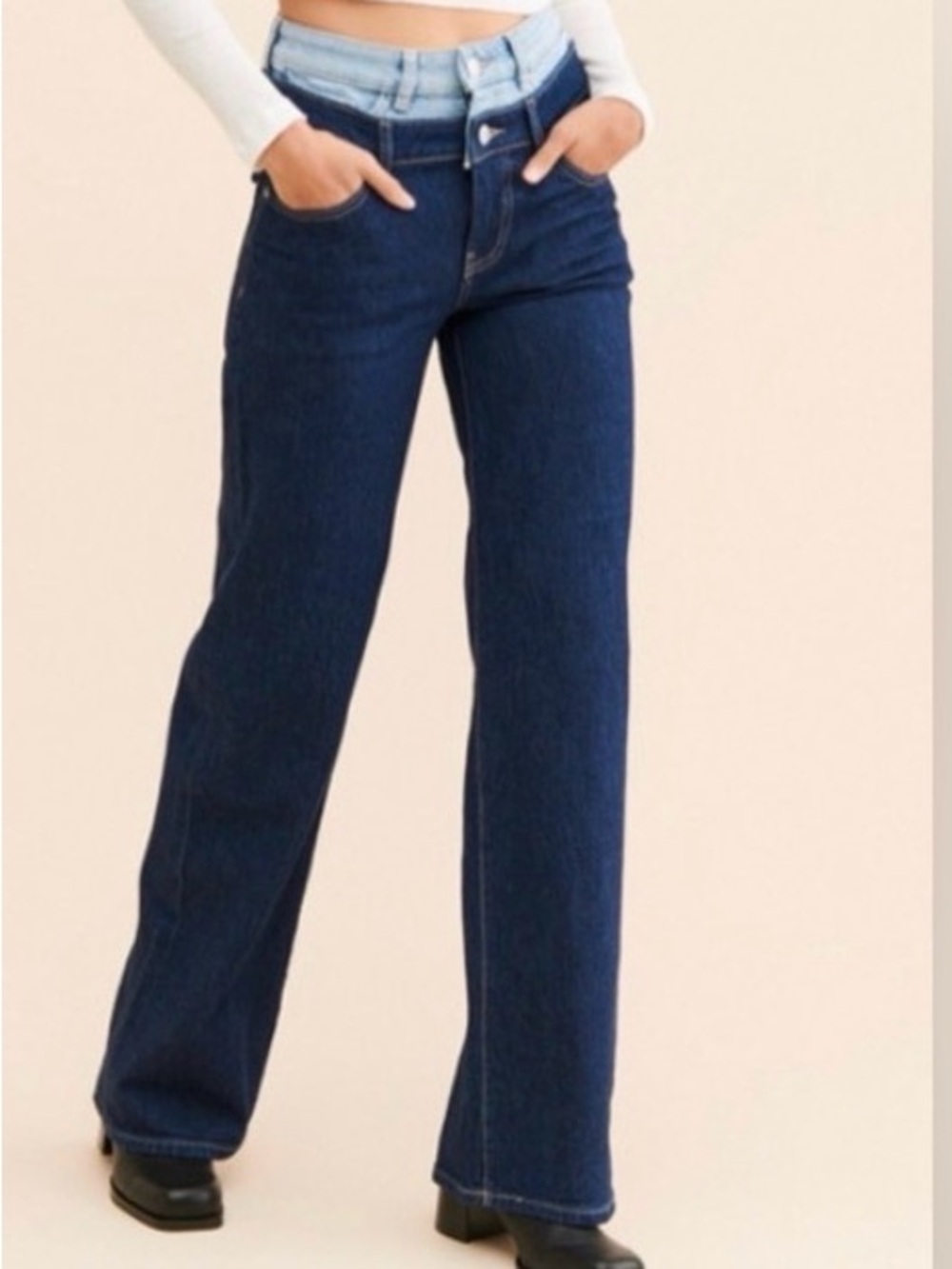 Anthropologie Warp +Weft Nce Double Vision Jeans